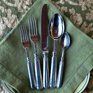 Williams Sonoma Alton Valpeltro Pewter & Stainless Flatware (1) place setting